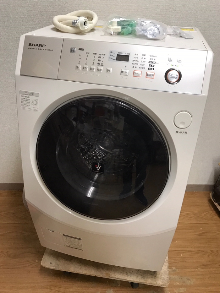 SHARP ドラム式電気洗濯乾燥機 ES-S60-WR ※2014年製 - 生活家電