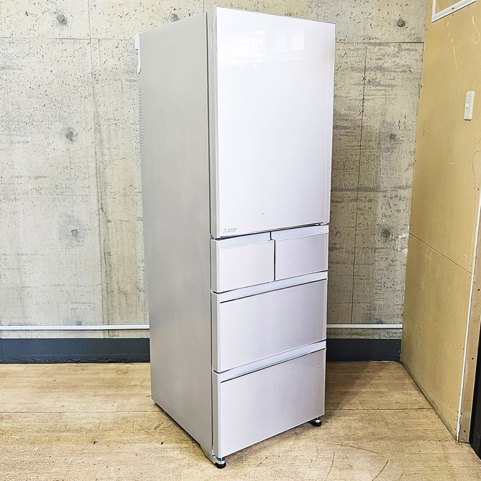 MITSUBISHI 三菱電機 冷凍冷蔵庫 MR-B46A-W 455L 2017年製 朝どれ野菜 